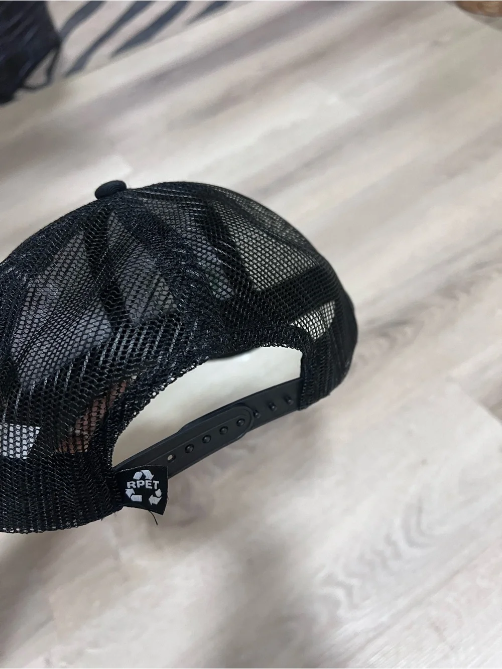 Whole Foods Market Black Mesh Trucker Hat with Green Logo